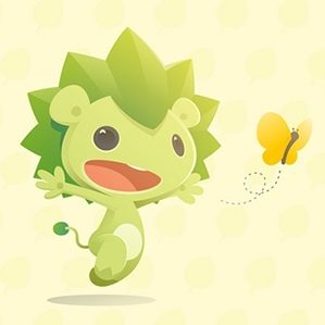 为朋友的一家公司做的卡通形象 公司主要业务是绿植墙 强调的是阳光 生命 和健康