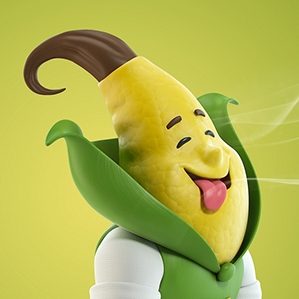 作者：A Mascoteria 3D character created to Pamonha Pura from Brasilia.