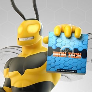 We created a new design of the mascot of High Tech company.