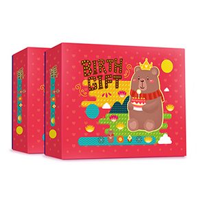鲁班班 小熊系列 诞生礼包装 电商包装设计 卡通礼品包装设计 方向：卡通诞生礼礼盒