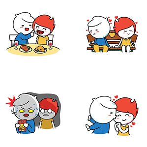 Tirta & Agni is a sticker pack created specifically for Catfiz messenger, a lightweight messenger. 