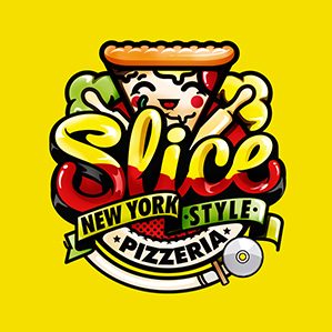 brand logo pizzeria,Brand slice pizzeria korea,品牌推广 插图 包装