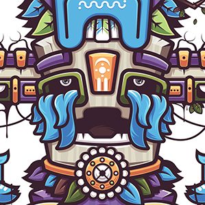 Totem 插图 图形设计 绘图 所用工具：AI ，作者：Michael Latyshev