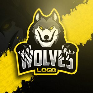 Wolves mascot logo