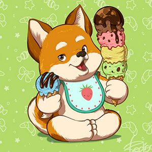 Postcards and stickers «Sweet dog». 人物设计 插图 印刷设计 Sergey Klyuchnikov