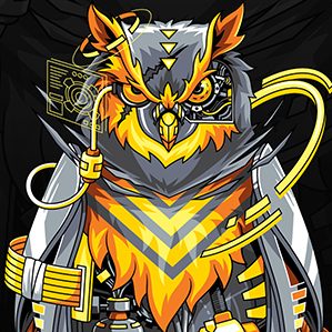 T-shirt design for intotheam CYBER OWL 插图 图形设计 数码艺术