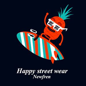 ​Personal project Happy street wear, #illustracion #freelance contacto