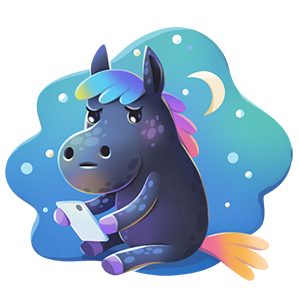 Rainbow Horse sticker pack for AppStore 人物设计 漫画 插图