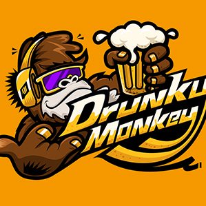 drunky monkey logo 品牌推广，图形设计，插图 作者：Aldrich Wu