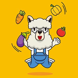 万达乐园的一个形象设计比赛，断断续续画了差不多一个月，一个呆呆傻傻的羊驼农场主