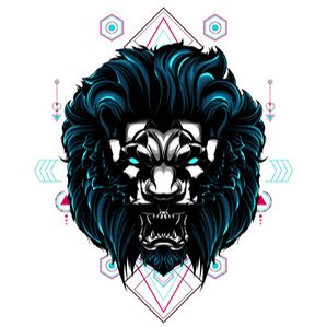MYTHICAL LION SACRED GEOMETRY 图形设计，插图，用户界面/用户体验