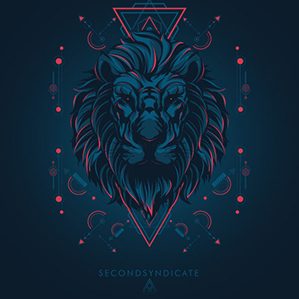 THE KING LION SACRED GEOMETRY 插图，图形设计，用户界面/用户体验