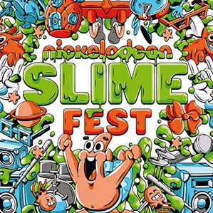 Illustration and design of the visual identitiy of Nickelodeon's Slime Fest 2018