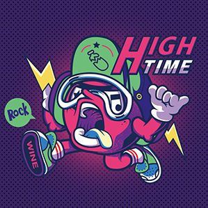 HIGH TIME葡萄酒外观插画