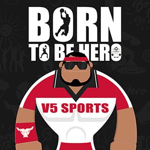 V5 SPORTS-MR.威 BORN TO BE HERO 吉祥物/人物吉祥物 作者：创造者联合体