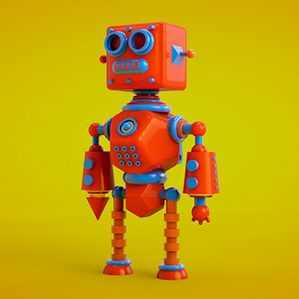 Robot 3d 创意领域 插图，人物设计 作者：Eduardo Fajardo