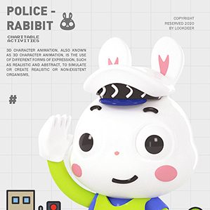 RABBIT MASCOT 渲染器工具：Redshift For CINEMA 4D 作者：废宅君