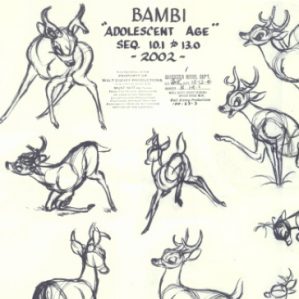 暖雀网精心收集的Bambi线稿，为您提供灵感参考，希望大家能喜欢。
