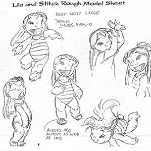 暖雀网精心收集的Lilo and Stitch线稿，为您提供灵感参考，希望大家能喜欢。