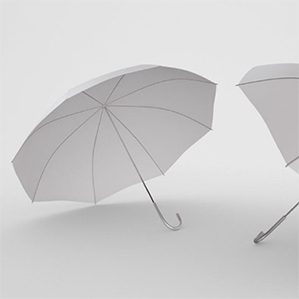时尚品牌雨伞模型样机