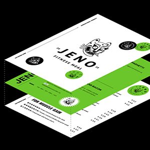 JENO芥绿品牌的诞生源自这个时代对“自律、自由、自我”的狂热追求。因此，在整个品牌视觉