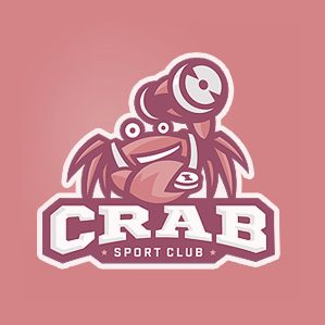 螃蟹标志logo设计图片 设计作品 标志设计 卡通标志设计 卡通LOGO设计