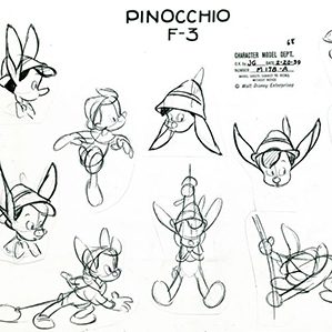 迪斯尼卡通角色肢体表情设定手稿 迪斯尼卡 卡通 角色 表情 设定 手稿
