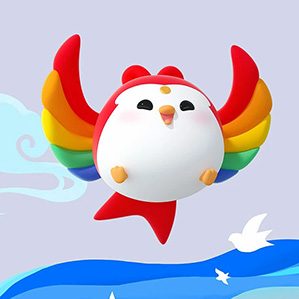 一只在中国与东盟各国之间自由飞翔并象征着吉祥与美好的燕鸥作为IP形象，以东盟谐音