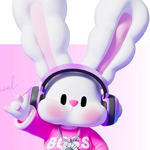 CLOUD BUNNY 3D可爱角色 3D建模设计 3D角色 3D卡通 作者：长沙-yjj啊