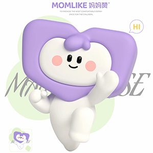 我们通过了解品牌内容以及定位，以妈妈赞logo图形为超级符号，设计为IP头部形象