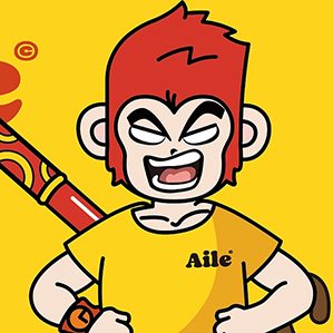 AILE卡通IP形象设定 悟空形象二创 孙悟空 哪吒 猴子形象 卡通形象 包装设计 作者：KOLIAMIRO