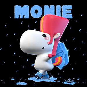 马美丽英文名“MONIE”(音似money)，是一只拥有扎眼粉红色挑染扫把造型鬃毛的个性小白马